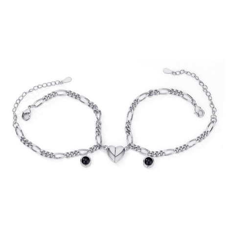 Kalp Şeklinde Renkli Paslanmaz Çelik Bileklik