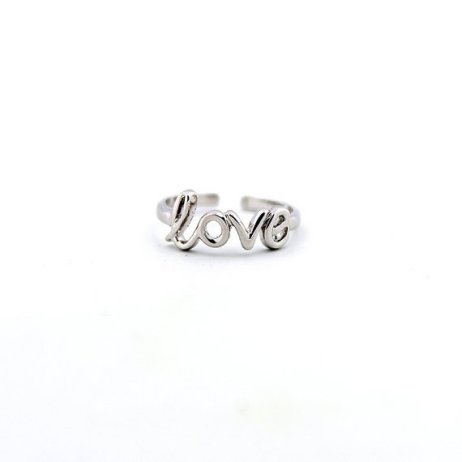 Love Yazılı Parmak Eklem Yüzüğü – Barış ve Sevgi Temalı